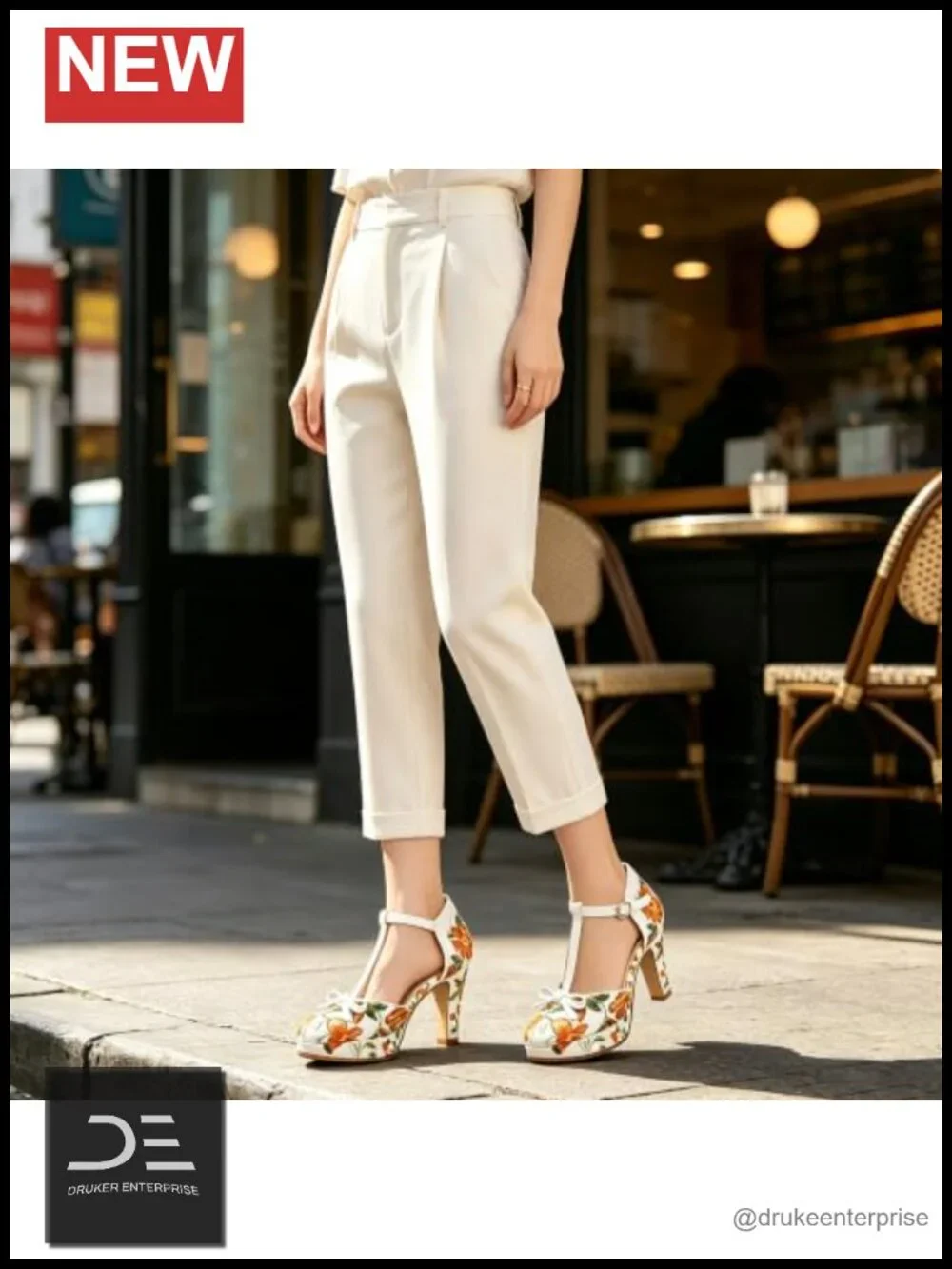 Women's PU Leather Bow Platform Pumps, T-Strap High Heels